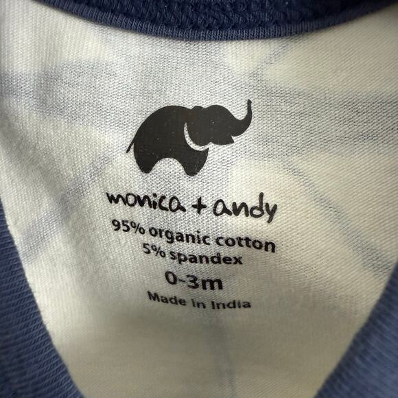 Monica + Andy Baby Organic Cotton Romper‎ 0-3 Months - Picture 2 of 3
